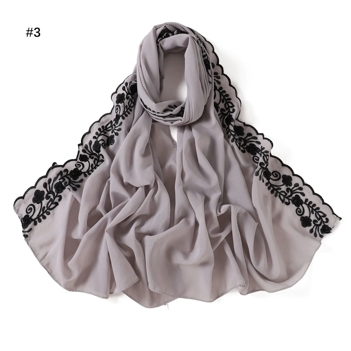 Hijab with Embroidery Lace ZAHRA