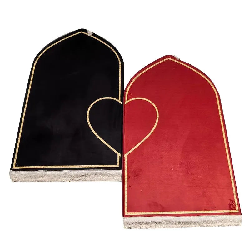 Set of 2 Prayer Mats (Sajadah) Couple Heart