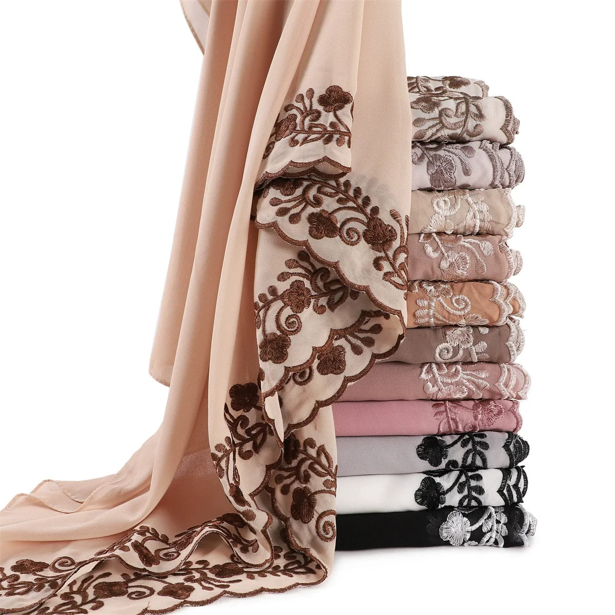 Hijab with Embroidery Lace ZAHRA