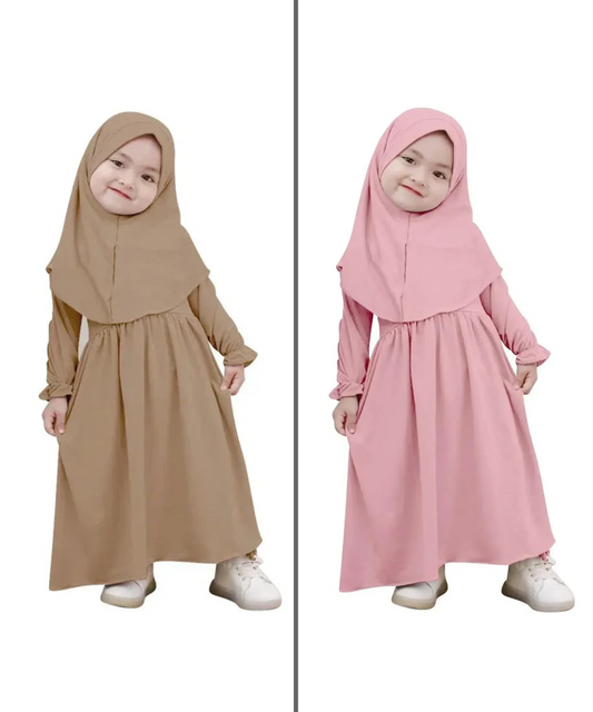 2 Piece Set Kids Dress & Hijab HAYA