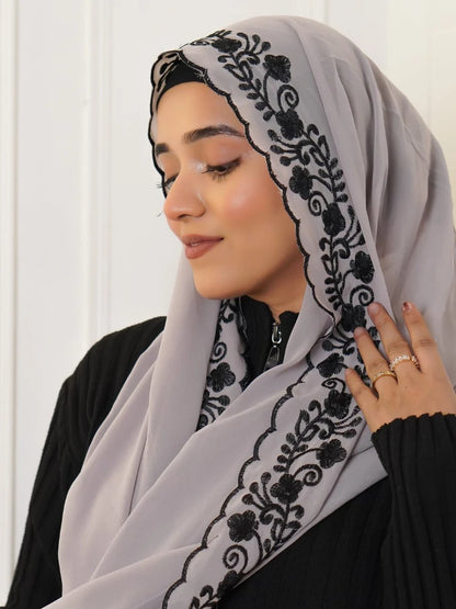 Hijab with Embroidery Lace ZAHRA