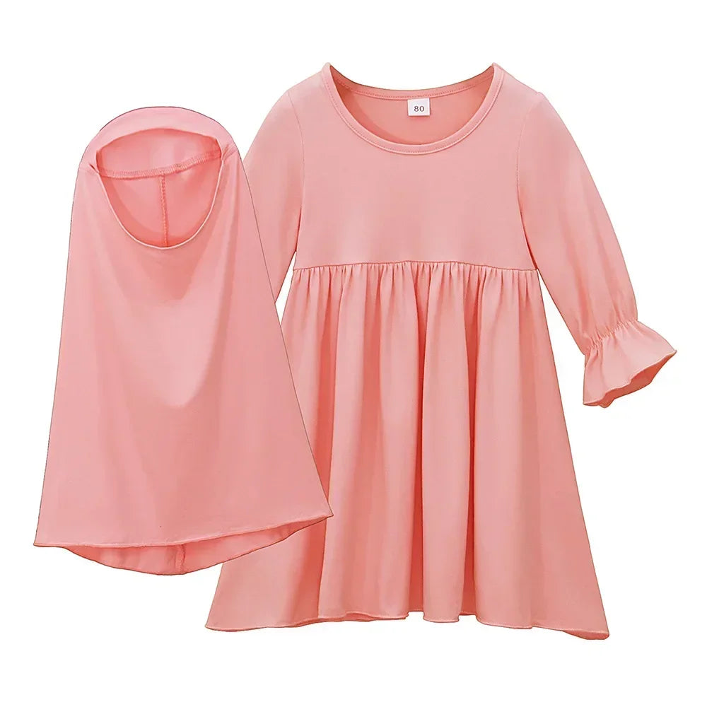 2 Piece Set Kids Dress & Hijab HAYA
