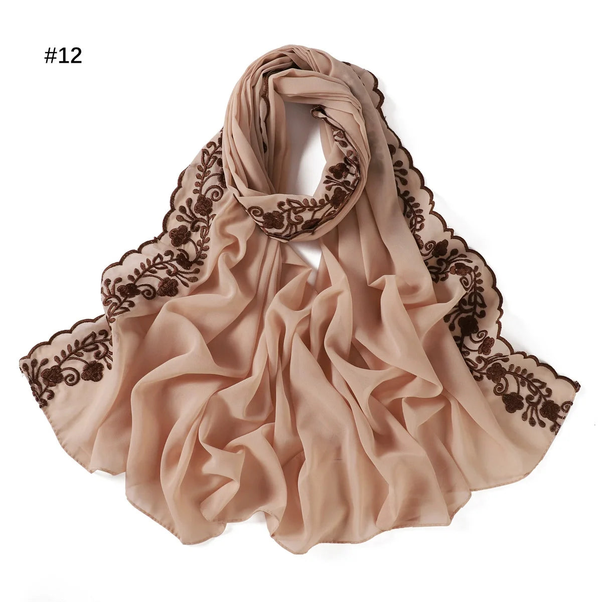 Hijab with Embroidery Lace ZAHRA