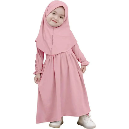2 Piece Set Kids Dress & Hijab HAYA