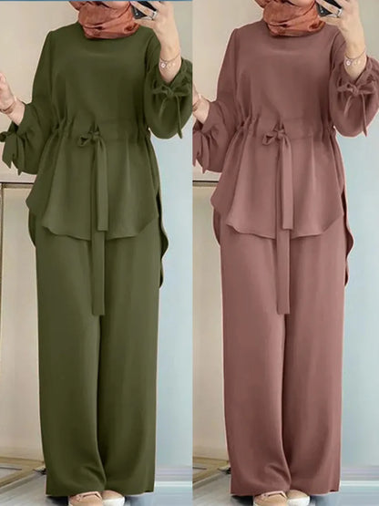 Set of 2 Blouse & Pants, MOON