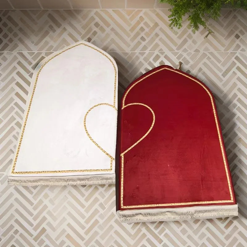 Set of 2 Prayer Mats (Sajadah) Couple Heart