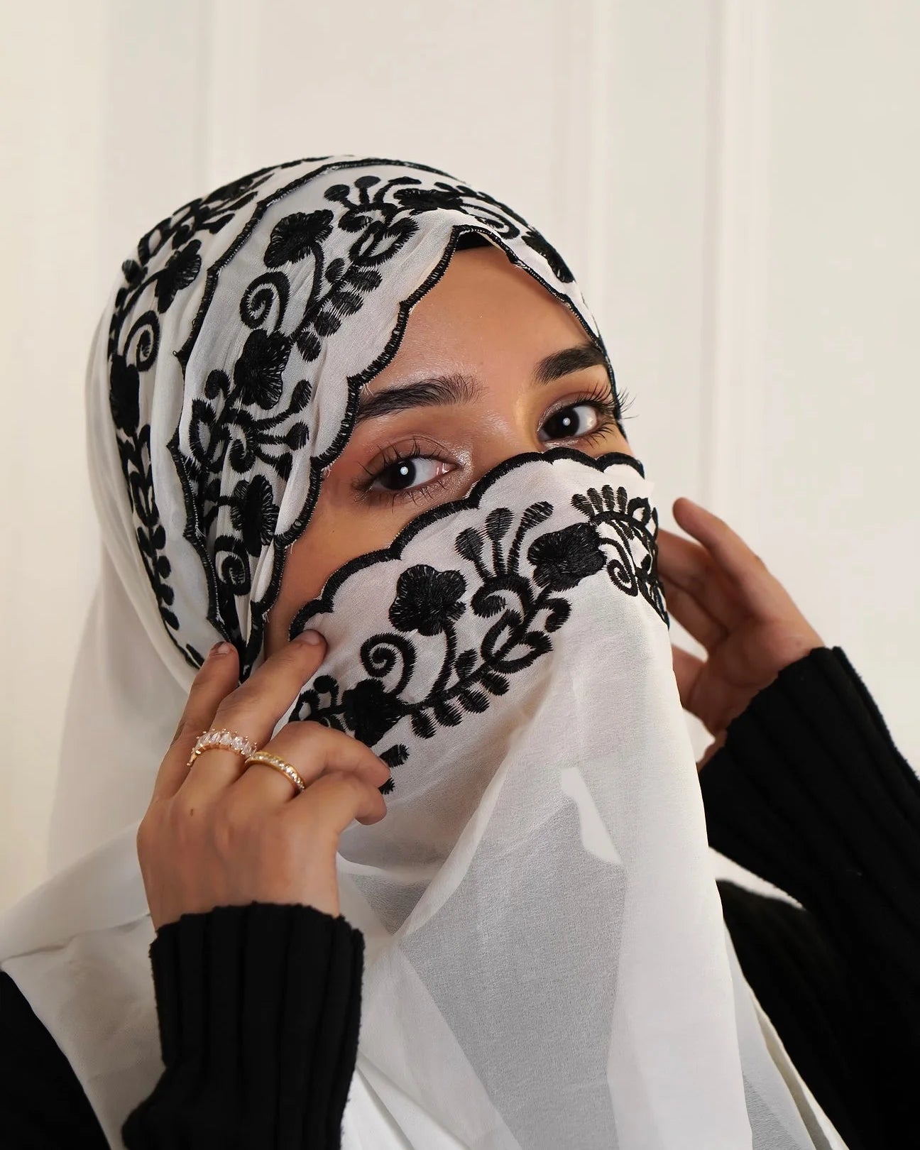 Hijab with Embroidery Lace ZAHRA