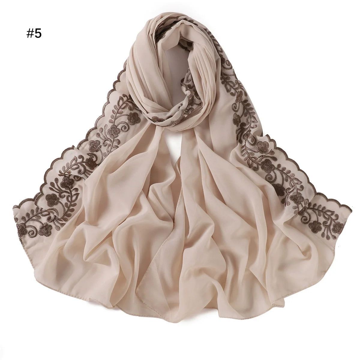 Hijab with Embroidery Lace ZAHRA
