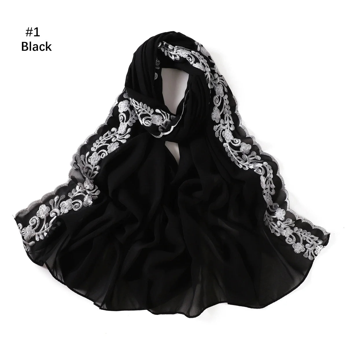 Hijab with Embroidery Lace ZAHRA