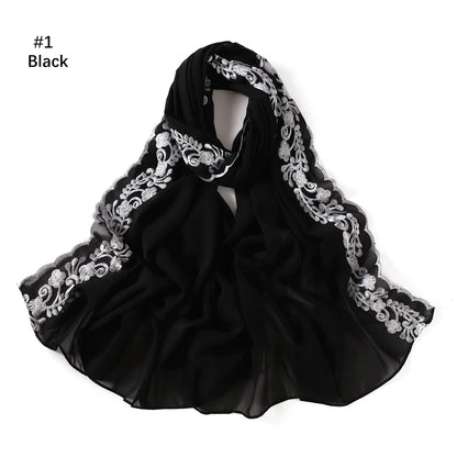 Hijab with Embroidery Lace ZAHRA